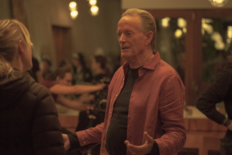Peter Fonda on the set of Boundaries